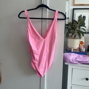 Good American Lounge Swimsuit Sugar Pink Sz XL
